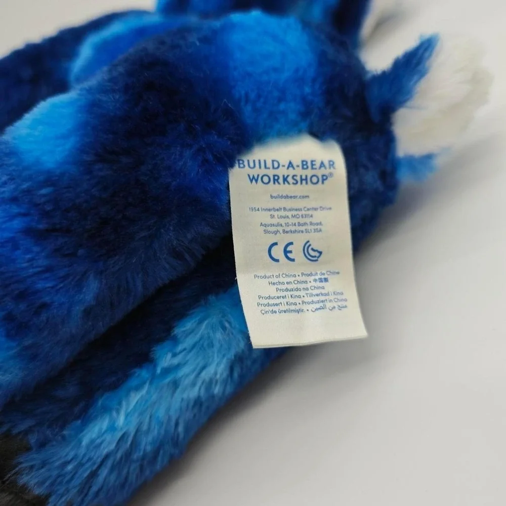 Build-A-Bear Merry Mission Tinsel Blue Reindeer Plush Stuffed Animal Medallion